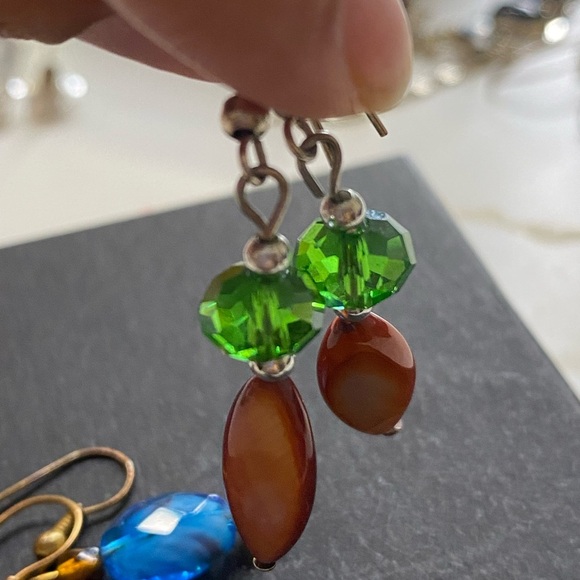 Bohemian Colorful Beaded Dangle Earrings Set - Picture 8 of 9